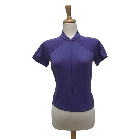 Pearl Izumi Cycling Jersey Top Sz M Purple Short Sleeve Pockets Zip Up Athletic - Picture 1 of 11
